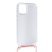 Силікон Transparent Case with Rope для Apple iPhone 12 Pro Max Pink