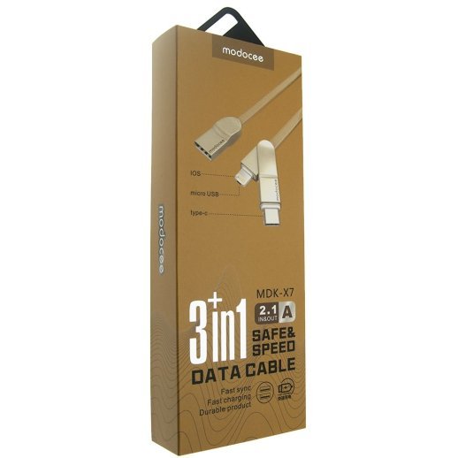 Кабель USB MODOCEE MDK-X7 3В1 2.1A