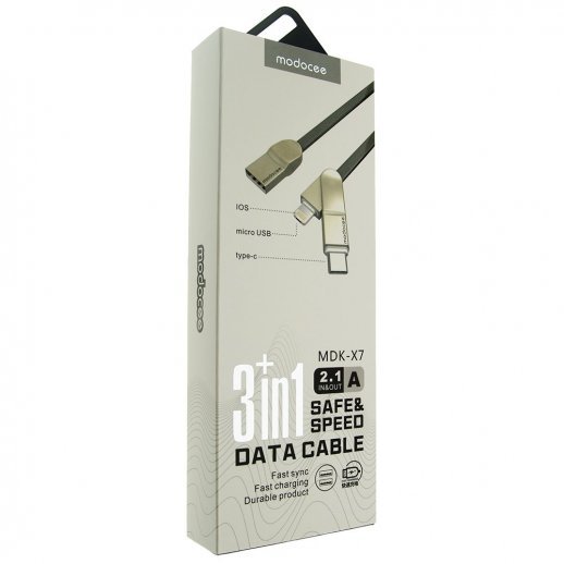 Кабель USB MODOCEE MDK-X7 3В1 2.1A