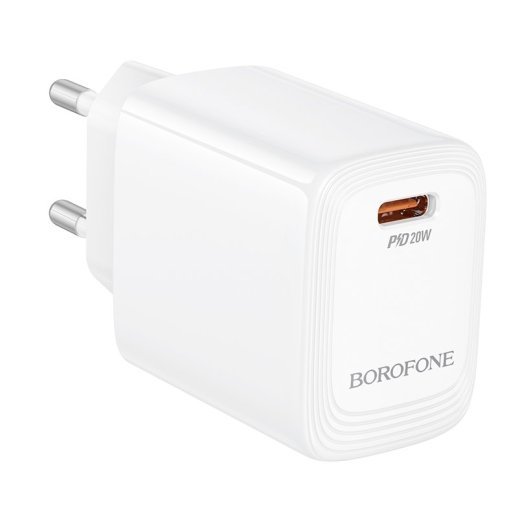 Мережевий зарядний пристрій BOROFONE BN26 PD 20W, білий