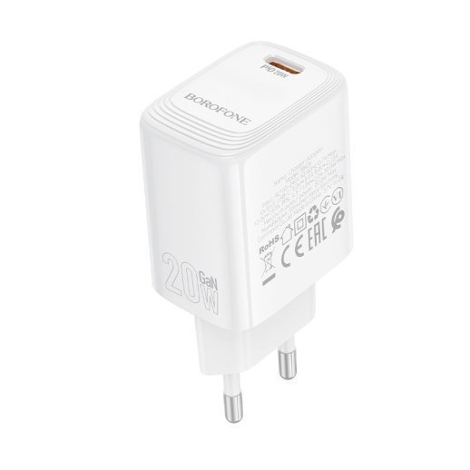 Мережевий зарядний пристрій BOROFONE BN26 PD 20W, білий