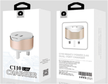 Мережевий зарядний пристрій WUW C110 2.4A 2USB