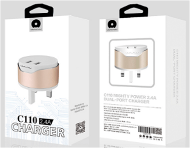 Мережевий зарядний пристрій WUW C110 2.4A 2USB