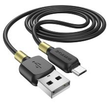 USB кабель BOROFONE BX59 silicone USB - micro USB, чорний