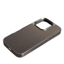 Накладка Puloka Leather Inside Magsafe для Apple iPhone 16 Pro Max Titanium grey