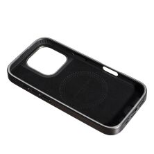 Накладка Puloka Leather Inside Magsafe для Apple iPhone 16 Pro Max Titanium grey