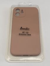 Avantis Full Silicone Case Apple Iphone 12 (camera protect) Pink Sand