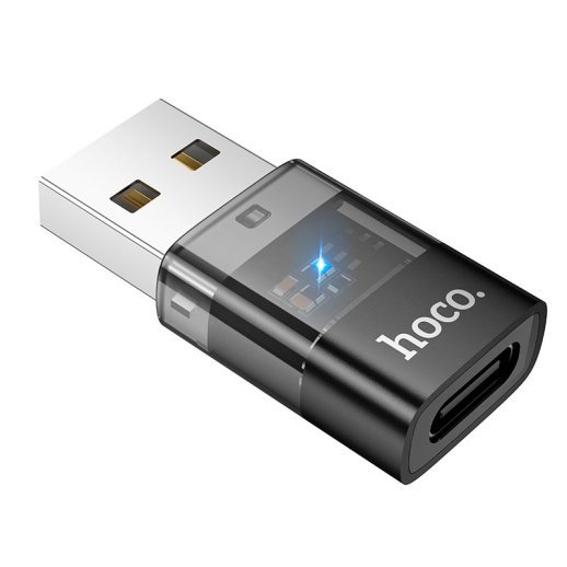 OTG-адаптер HOCO UA36C USB (папа) - Type-C (мама), чорний