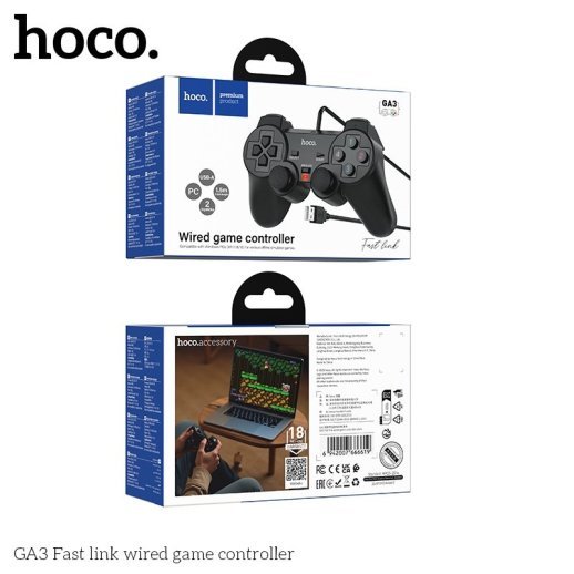 Геймпад джойстик HOCO GA3 Fast link, чёрный