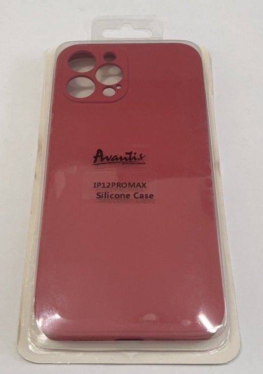 Avantis Full Silicone Case Apple Iphone 12 Pro Max (camera protect) Camelia Red
