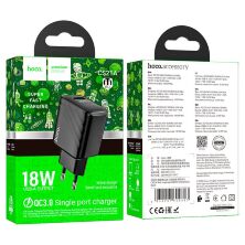Мережевий зарядний пристрій HOCO CS21A USB QC 3.0, ЧОРНИЙ