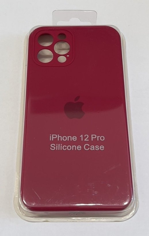 Чохол Silicone Case Copy Apple iPhone 12 Pro Square Maroon, 05