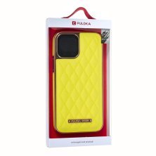 Чохол Puloka Leather Case для Apple iPhone 12 / 12 Pro Yellow
