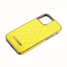 Чохол Puloka Leather Case для Apple iPhone 12 / 12 Pro Yellow