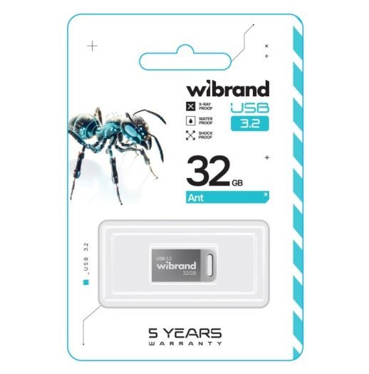 USB флеш 32Gb Wibrand Ant 3.2 Gen1 Silver