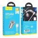 Автомобільний зарядний пристрій HOCO NZ10 45W Type-C PD / USB-A QC3.0 + КАБЕЛЬ TYPE-C - LIGHTNING silver