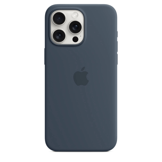 Silicone Case Original With MagSafe and Splash Apple iPhone 15 Pro  Winter Blue