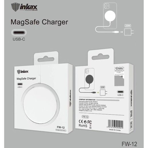 Бездротова швидка зарядка MagSafe INKAX FW-12 15W 16 магнітів