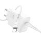Зарядний пристрій HOCO N70 Nuevo, 30 Вт PD, один USB-C порт, комплект з кабелем Type-C to Lightning, EU-вилка, білий