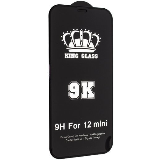 Захисне скло 9K/9D+ GOOD QUALITY APPLE IPHONE 12 mini 5,4" ЧОРНИЙ