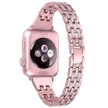 Ремінець металевий стрази SMART BUCKLE TWO LINE APPLE WATCH 38 | 40 MM №1