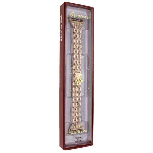 Ремінець металевий стрази SMART BUCKLE TWO LINE APPLE WATCH 38 | 40 MM №1