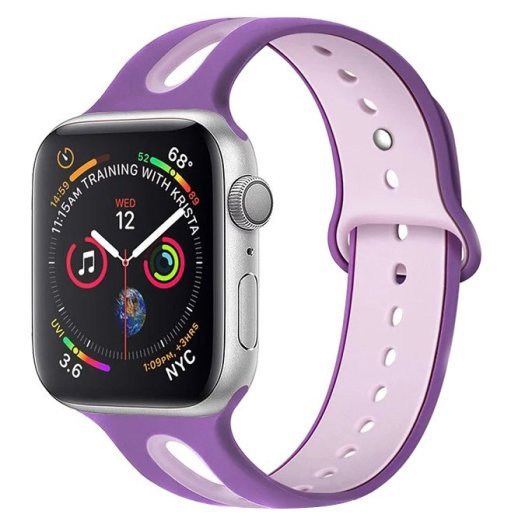 Ремінець силіконовий LINE 2 COLORS для APPLE WATCH 38 | 40 | 41 мм SMALL SIZE