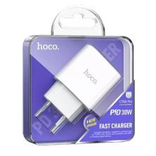 Мережевий зарядний пристрій HOCO C76A PRO TYPE-C PD 30W, білій