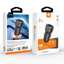 Автомобільний зарядний пристрій WUW C177 2USB 2.4A ЧОРНИЙ