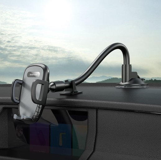 Автомобільний тримач BOROFONE BH54 Racer на лобове скло присоска - утримувач з кнопкою