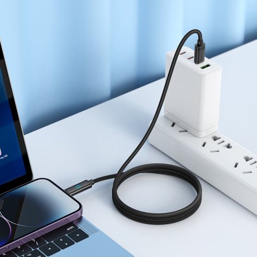 USB-C кабель HOCO U127 Type-C - Lightning чорний