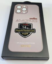 Чехол AG-ACRYLICS  Magsafe for Apple Iphone 14 Pro Golden Titanium