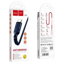 USB кабель HOCO X59 USB - Type-C 1 MЕТР СИНIЙ