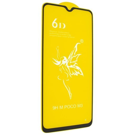 Захисне скло 6D PREMIUM XIAOMI POCO M3 2021 ЧОРНИЙ