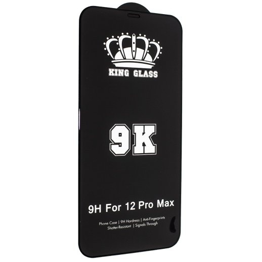 Захисне скло 9K/9D+ GOOD QUALITY APPLE IPHONE 12 PRO MAX 6,7" ЧОРНИЙ
