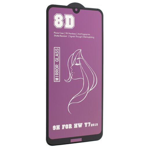 Захисне скло 8D MIRROR HUAWEI Y7 2019