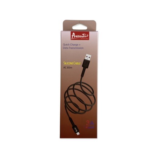 USB Cable Avantis AC-85m Silicone Micro Black