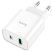 Мережевий зарядний пристрій HOCO C80A PLUS TYPE-C PD 20W + USB QC3.0, БІЛИЙ