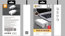 Мережевий зарядний пристрій WUW C118 2USB 2.4A (2 МЗП в упаковці) (40)