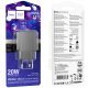 Мережевий зарядний пристрій HOCO CS25A TYPE-C PD 20W + USB QC3.0, чорний