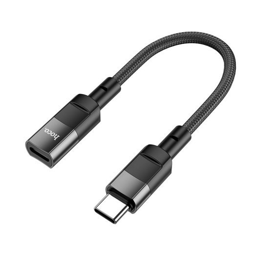 Адаптер-кабель HOCO U107 USB Type-C (папа) → Lightning (мама), 10см, чорний