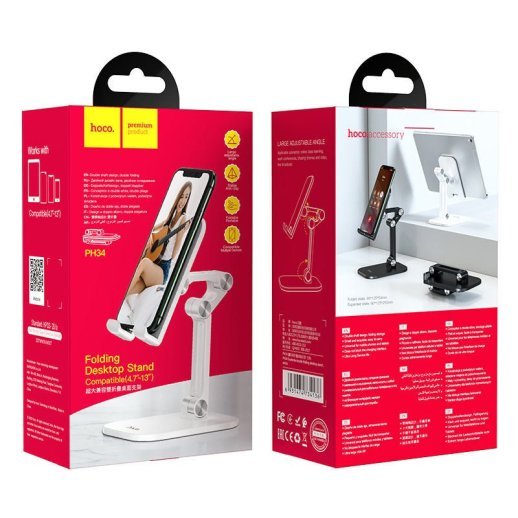 Настільний тримач HOCO PH34 для телефону бiлий