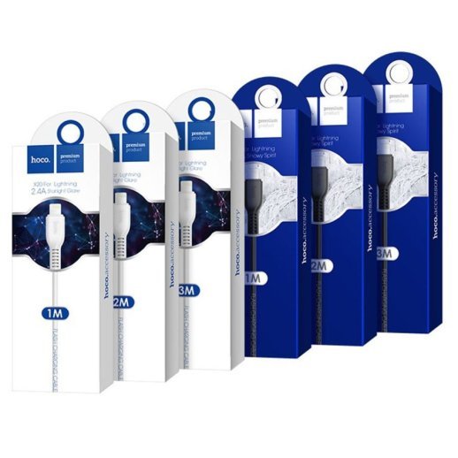USB кабель HOCO X20 USB - Lightning 2.4A 1 метр, білий