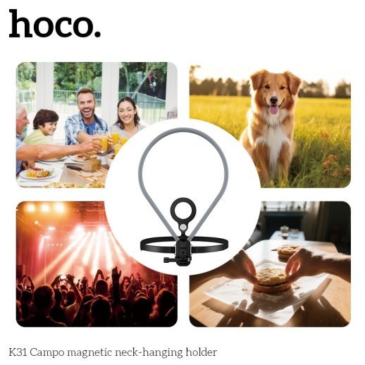 Магнітний тримач на шию HOCO K31 Campo для телефону та екшн-камер