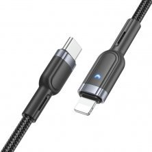 USB-C кабель HOCO U117 Type-C - Lightning 27W, 1 метр, чорний
