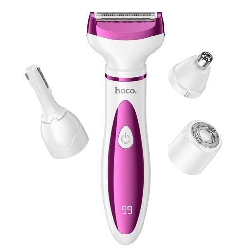 HOCO HP80 4-in-1 ladies trimmer and shaver, rose red