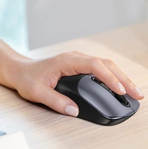 Мишка бездротова HOCO GM28, чорно сірий