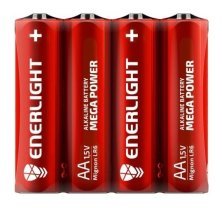 Батарейка AA лужна Enerlight Mega Power LR6 1.5V, 4 штуки RED