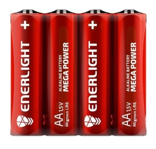 Батарейка AA лужна Enerlight Mega Power LR6 1.5V, 4 штуки RED