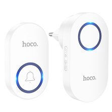 Бездротовий дверний дзвінок HOCO HI25 Low-Power Wireless Doorbell Set (до 20 м), білий